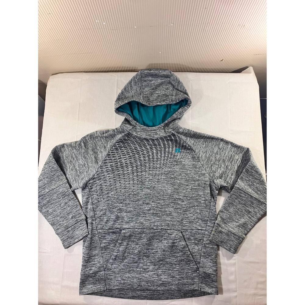 Russell Dri Power 360 Hoodie Gray Teal Youth XL 14-16 Athletic Pullover